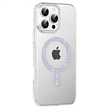 Joko  İphone 16 Pro Move Taşlı Magsafe Kapak - Lila
