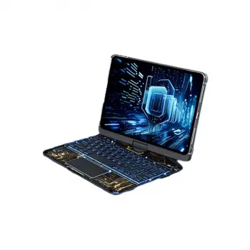 Jp11 İpad Pro 11 (2022) Kılıf Vales Dönen Ledli Klavyeli Tablet Kılıfı - Siyah