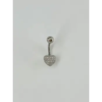 Kalp Detaylı Göbek Piercing - Pg0052