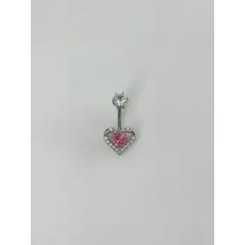 Kalp Detaylı Göbek Piercing - Pg0127
