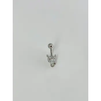 Kalp Detaylı Göbek Piercing - Pg0065