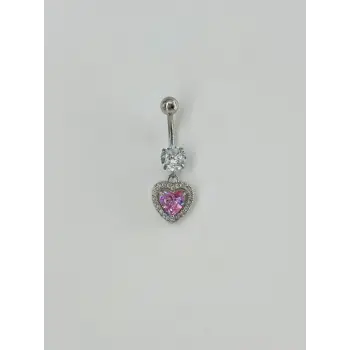 Kalp Detaylı Göbek Piercing - Pg0059