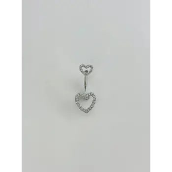 Kalp Detaylı Göbek Piercing - Pg0135