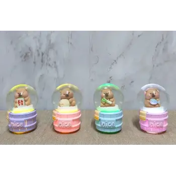 Kapibara Tasarımlı Işıklı Kar Küresi Alk5022