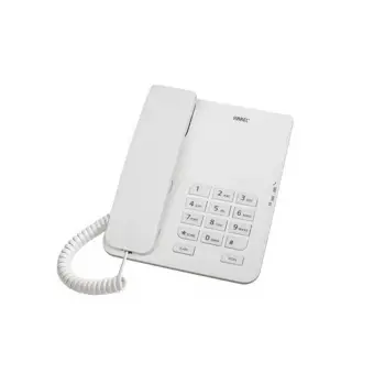 Karel Tm140 Beyaz Analog Masa Üstü Kablolu Telefon