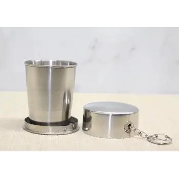 Katlanabilir Tekli Paslanmaz Çelik Shot Bardak Alk3935