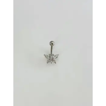 Kelebek Detaylı Göbek Piercing - Pg0130