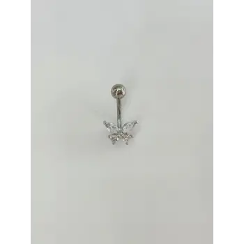 Kelebek Detaylı Göbek Piercing - Pg0122