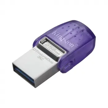 Kingston DTDUO3CG3-256GB DataTraveler microDuo 3C 200MB-s dual USB-A + USB-C Flash Bellek (KDO)