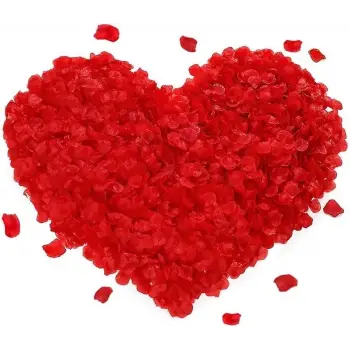 Kırmızı Renk Gül Yaprağı Şekilli Konfeti – 5 Paket 500 Adet