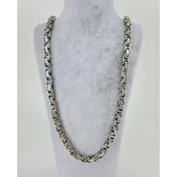 Rodyum Çelik Erkek Kolye 60 Cm - Ekl0051