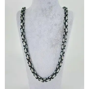 Rodyum Çelik Erkek Kolye 60 Cm - Ekl0039