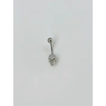Kuru Kafa Detaylı Göbek Piercing - Pg0060