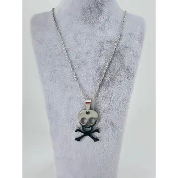 Kuru Kafa Figürü Çelik Erkek Kolye - Ekl0095