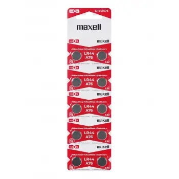 Maxell Lr44 Ag13 Sr44 A76 1.5v Alkalin Saat Pili 10 Adet