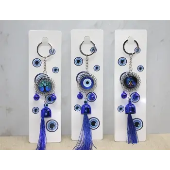 Metal Nazar Boncuğu Anahtarlık Alk3496