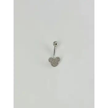Mickey Mouse Detaylı Göbek Piercing - Pg0063