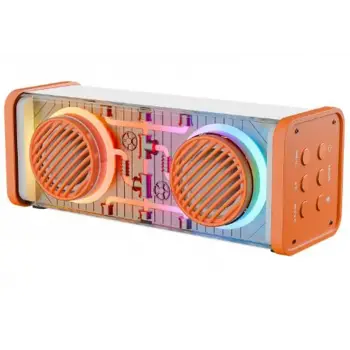 Mikado MD-56BT Turuncu Beyaz AUX + USB + Bluetooth Destekli 10W 1500mAh Taşınabilir Speaker