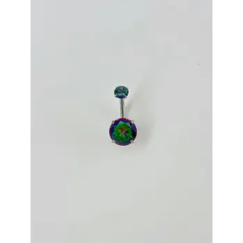 Mistik Topaz Taşlı Göbek Piercing - Pg0047