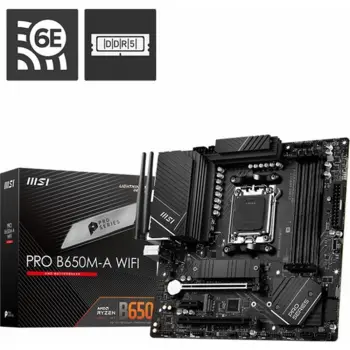 Msı Mb Pro B650M-A Wifi Am5 Ddr5 6400Mhz(Oc) Hdmı Dp M.2 Usb3.2 2.5G Lan Wifi 6E Matx Anakart (KDO)
