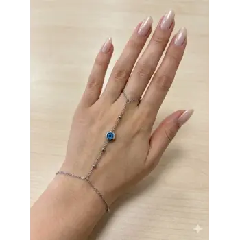 Nazar Boncuğu Detaylı Çelik Şahmaran - Sahmar0066