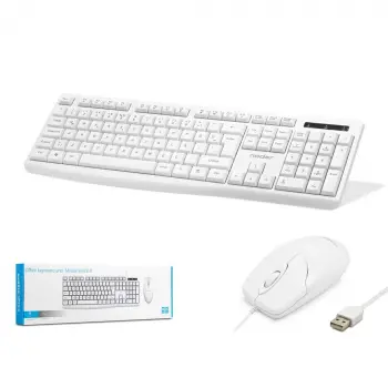 Nodar Km8519 Kablolu Klavye ve Mouse Set Q Beyaz (KDO)