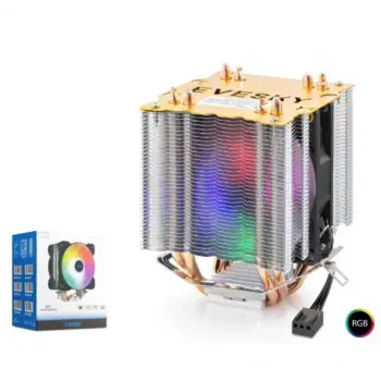 NODAR ND2604 CPU Kule Tipi İşlemci Soğutucu Çift Fanlı 90 mm RGB Siyah (KDO)