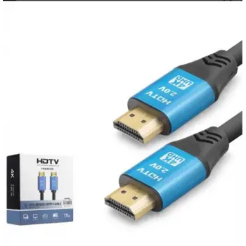 NODAR ND4054 HDMI 2.0 Kablo 4K 60 Hz OD 8.0 mm 15 m Siyah Mavi (KDO)