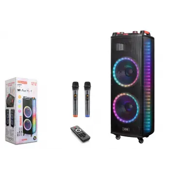 Nodar NDR1212S 12 Bluetooth Speaker Mikrofonlu Uzaktan Kumandalı 2x12 400-330-1090MM