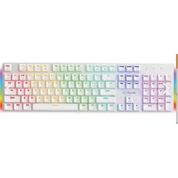 North Shield White Red Switch Türkçe Q RGB Beyaz Mekanik Gaming Klavye (KDO)