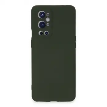 One Plus 9 Pro Kılıf Nano İçi Kadife Silikon - Koyu Yeşil
