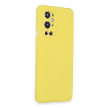 One Plus 9 Pro Kılıf Nano İçi Kadife Silikon - Sarı