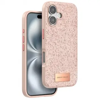 Onegif  İphone 16 Bright Simli Kapak - Pembe