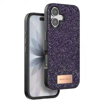 Onegif  İphone 17 Bright Simli Kapak - Derin Mor