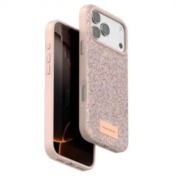 Onegif  İphone 17 Pro Bright Simli Kapak - Pembe