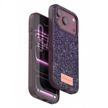 Onegif  İphone 18 Pro Bright Simli Kapak - Bordo