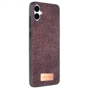 Onegif Samsung Galaxy A06 Bright Simli Kapak - Derin Mor