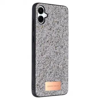 Onegif Samsung Galaxy A06 Bright Simli Kapak - Gümüş
