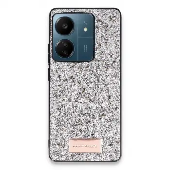 Onegif Xiaomi Redmi 13c Bright Simli Kapak - Gümüş