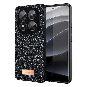 Onegif Xiaomi Redmi Note 14 Pro 5g Bright Simli Kapak - Siyah