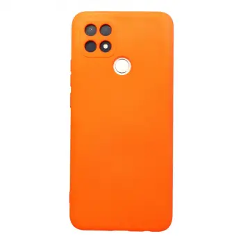 Oppo A15 Kılıf Nano İçi Kadife Silikon - Turuncu