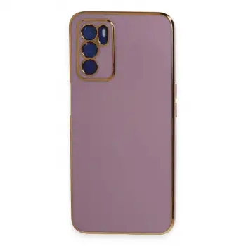 Oppo A16 Kılıf Volet Silikon - Mor