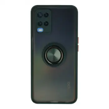 Oppo A54 4g Kılıf Montreal Yüzüklü Silikon Kapak - Yeşil