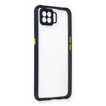 Oppo A73 Kılıf Miami Şeffaf Silikon - Lacivert