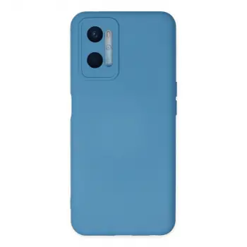 Oppo A96 Kılıf Nano İçi Kadife Silikon - Mavi