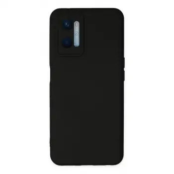 Oppo A96 Kılıf Nano İçi Kadife Silikon - Siyah