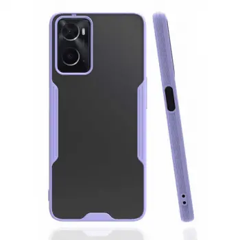 Oppo A96 Kılıf Platin Silikon - Lila