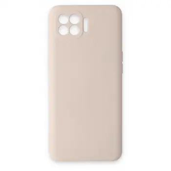 Oppo Reno 4 Lite Kılıf Nano İçi Kadife Silikon - Pudra