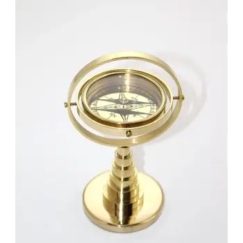 Pirinç Masa Üstü Pusula 2844