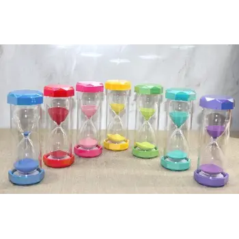 Plastik Çerceveli Renkli 15 Dk Kumsaati Alk4564